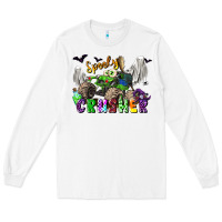 White spooky crusher monster truck Long Sleeve Tee - LillyAllenDesigns