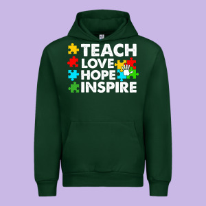 Teach Love Hope Inspire Urban Hoodie Designed By Cowhidedigitalart