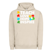 Pigment French Oak Teach Love Hope Inspire Urban Hoodie - CowhideDigitalArt
