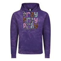Cloud Purple pray on it pray over it pray through it Vintage Hoodie - NancyCooperArtShop