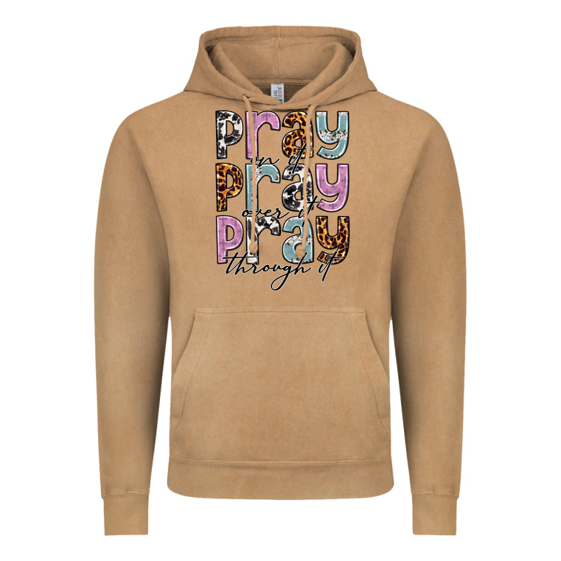 Pray On It Pray Over It Pray Through It Vintage Hoodie by NancyCooperArtShop | Teevron