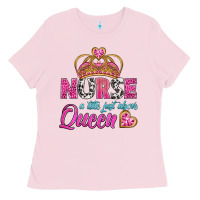 Bubblegum Pink nurse a title just above queen Ladies Tee - BundleAndBundleShop