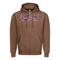 Chestnut American popsicle Zipper Hoodie - TumblerDesignByShophia