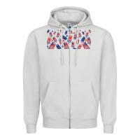 Dove Grey American popsicle Zipper Hoodie - TumblerDesignByShophia