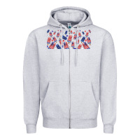Heather Grey American popsicle Zipper Hoodie - TumblerDesignByShophia