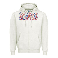Oatmeal Heather American popsicle Zipper Hoodie - TumblerDesignByShophia