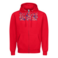 Red American popsicle Zipper Hoodie - TumblerDesignByShophia
