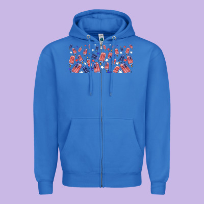American Popsicle Zipper Hoodie Designed By Tumblerdesignbyshophia