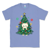 Colony Blue christmas tree cat Classic Tee - MaliasSmallBusiness