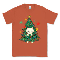 Copper christmas tree cat Classic Tee - MaliasSmallBusiness