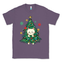 Lavender christmas tree cat Classic Tee - MaliasSmallBusiness