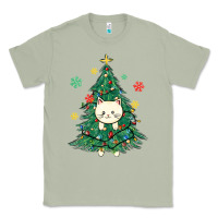 Matcha christmas tree cat Classic Tee - MaliasSmallBusiness