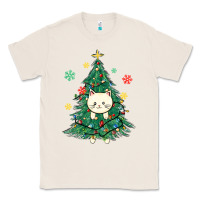 Natural christmas tree cat Classic Tee - MaliasSmallBusiness