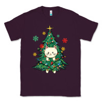 Plum christmas tree cat Classic Tee - MaliasSmallBusiness