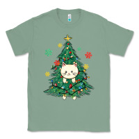Sage christmas tree cat Classic Tee - MaliasSmallBusiness