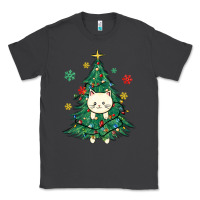 Smoke christmas tree cat Classic Tee - MaliasSmallBusiness
