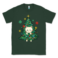 Sports Green christmas tree cat Classic Tee - MaliasSmallBusiness