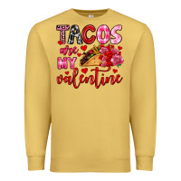 Antique Gold tacos are my valentine Premium Sweatshirt - OliviaCreatesArt