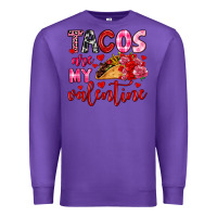 Purple tacos are my valentine Premium Sweatshirt - OliviaCreatesArt