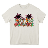 Cream mom bod summer with palms Heavy Core Tee - Artiststas