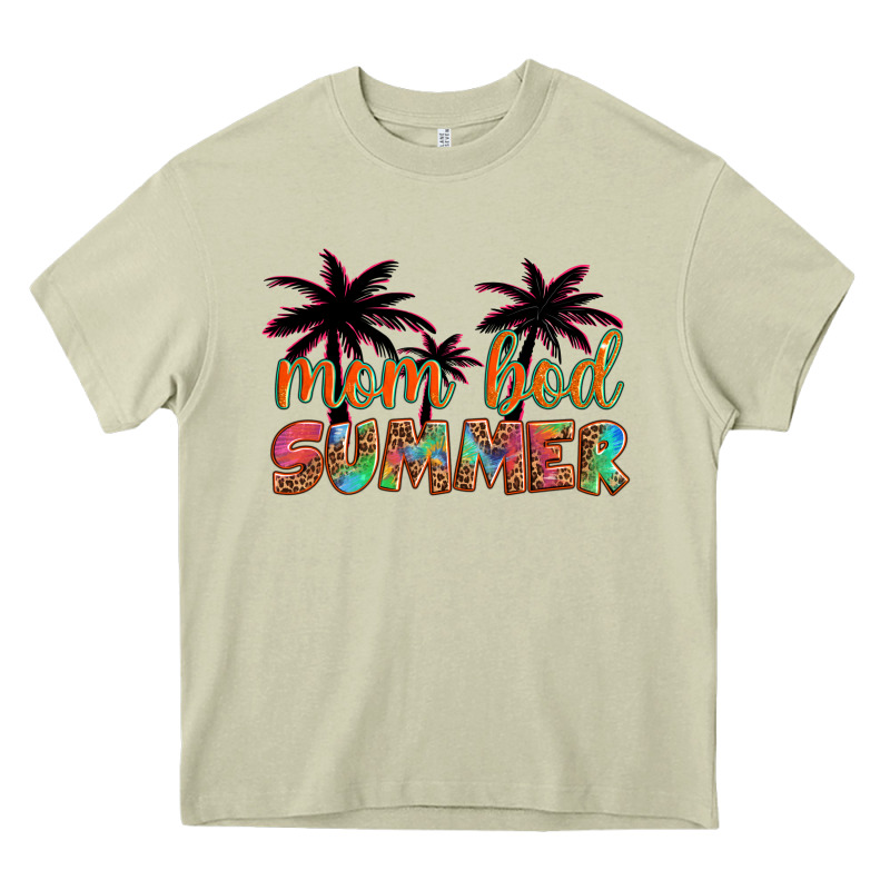 Mom Bod Summer With Palms Heavy Core Tee by Artiststas | Teevron