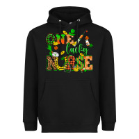 Black St. Patricks Day one lucky nurse Heavyweight Hoodie - HowdyJamesFarm