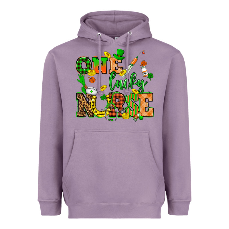 St. Patricks Day One Lucky Nurse Heavyweight Hoodie by HowdyJamesFarm | Teevron