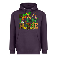 Plum St. Patricks Day one lucky nurse Heavyweight Hoodie - HowdyJamesFarm
