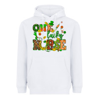 White St. Patricks Day one lucky nurse Heavyweight Hoodie - HowdyJamesFarm