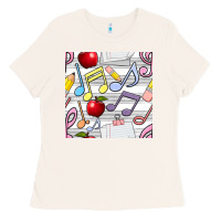 Bone music class seamless pattern Ladies Tee - BundleAndBundleShop
