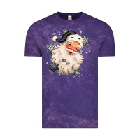 Cloud Purple white christmas santa claus Vintage Tee - MaliasSmallBusiness