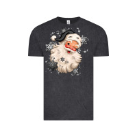 Vintage Black white christmas santa claus Vintage Tee - MaliasSmallBusiness