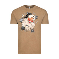 Vintage Coffee white christmas santa claus Vintage Tee - MaliasSmallBusiness
