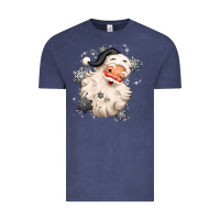 Vintage Denim white christmas santa claus Vintage Tee - MaliasSmallBusiness