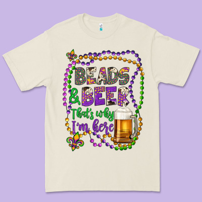 Beads & Beer That's Why I'm Here Premium Tee Designed By Artiststas