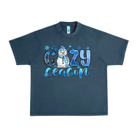 Midnight Navy cozy season Urban Heavy Tee - MaliasSmallBusiness