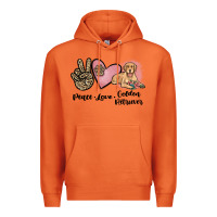 Carrot peace love golden retriever Premium Hoodie - JahusDesignShop