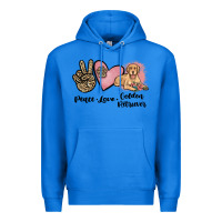 True Royal peace love golden retriever Premium Hoodie - JahusDesignShop