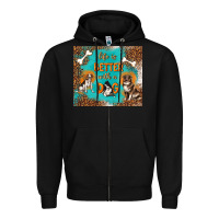 Black life is better with a dog Zipper Hoodie - TumblerDesignByShophia