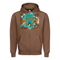 Chestnut life is better with a dog Zipper Hoodie - TumblerDesignByShophia