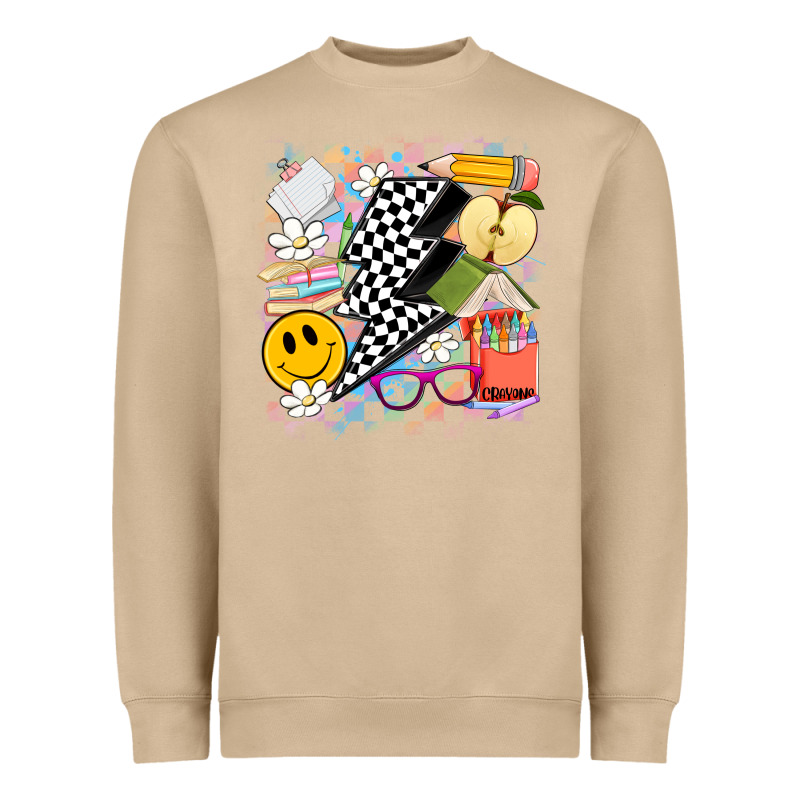 Retro Teacher Heavyweight Sweatshirt by Artiststas | Teevron