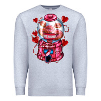 Heather Grey kiss  machine  olivia Premium Sweatshirt - OliviaCreatesArt