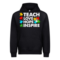 Black Teach Love Hope Inspire Urban Hoodie - CowhideDigitalArt