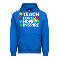 Cobalt Teach Love Hope Inspire Urban Hoodie - CowhideDigitalArt