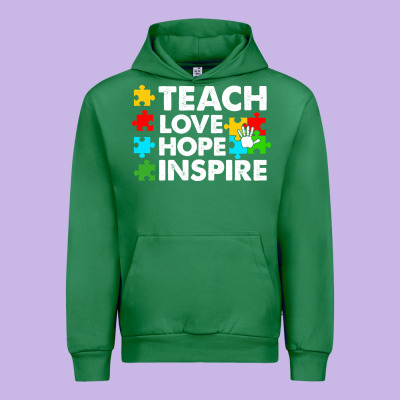 Teach Love Hope Inspire Urban Hoodie Designed By Cowhidedigitalart