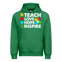 Emerald Teach Love Hope Inspire Urban Hoodie - CowhideDigitalArt