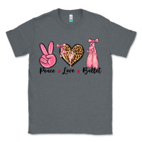 Charcoal Heather peace love ballet Classic Tee - NancyCooperArtShop