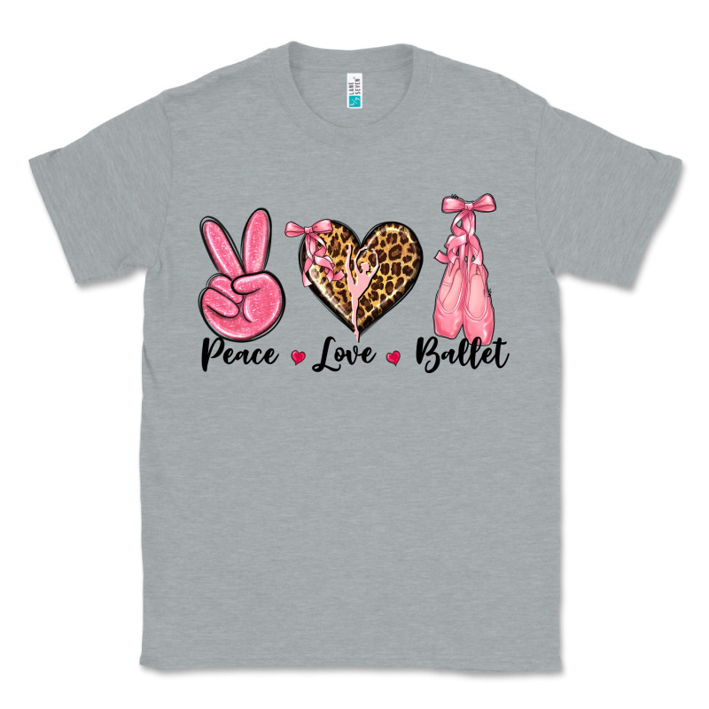 Peace Love Ballet Classic Tee by NancyCooperArtShop | Teevron