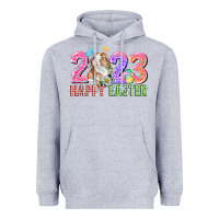 Heather Grey 2023 Happy Easter Heavyweight Hoodie - CowGirlArtShop