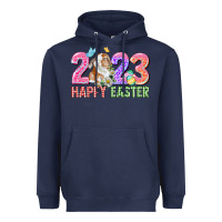 Navy 2023 Happy Easter Heavyweight Hoodie - CowGirlArtShop